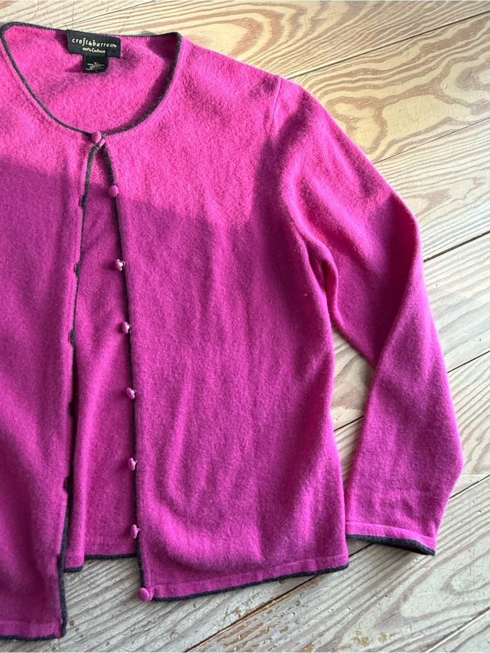 Croft & Barrow 100% Cashmere Cardigan Sweater XL - Picture 2 of 3